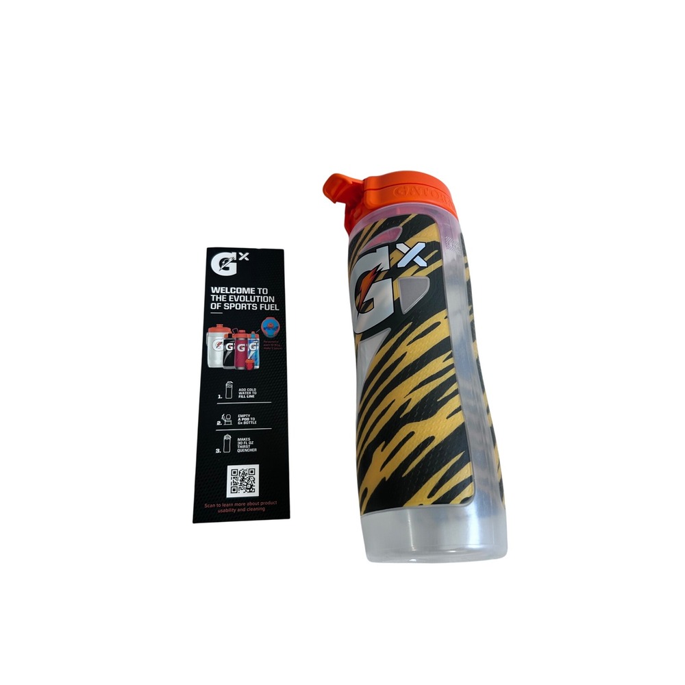 Gatorade Gx Water Bottle 30oz Black Gold Steelers Tiger Stripe NFL Unisex